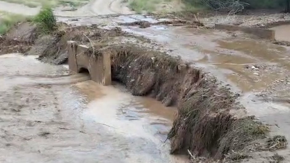 Базар-Коргондо нөшөрлөп жааган жамгырдан кийин сел жүрдү