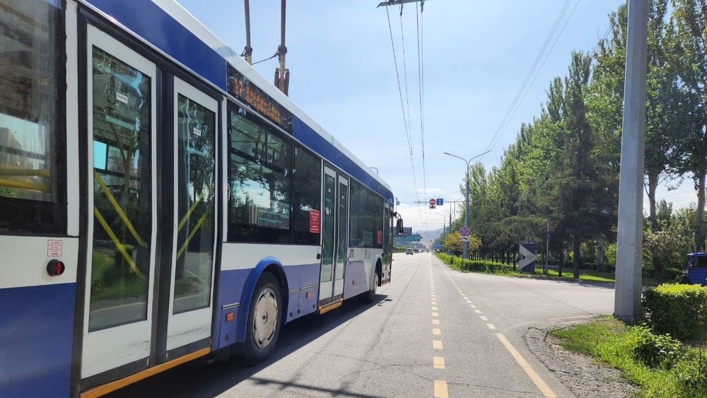 Ош шаарында №1 троллейбустун каттамы убактылуу токтотулду