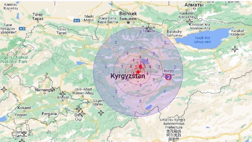 Нарын облусунда 4,5 магнитудагы жер титирөө катталды