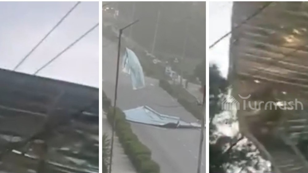 Караколдогу катуу шамал эки үйдүн чатырын учуруп, электр энергиясынын үзгүлтүккө учурашына алып келди