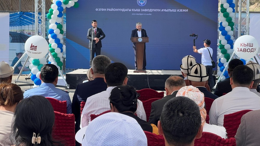 Өзгөндүн Шералы айылында күнүнө 120 миң даана кыш чыгаруучу завод ачылды