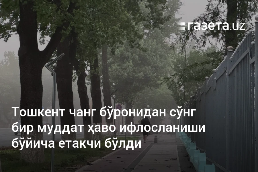 Тошкент чанг бўронидан сўнг бир муддат ҳаво ифлосланиши бўйича етакчи бўлди