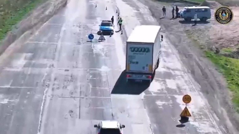 Для безопасности на трех аварийных участках сужают дороги в Акмолинской области