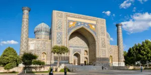Samarkand’s Sher-Dor Madrasah Restoration Reaches First Milestone With U.S. Support