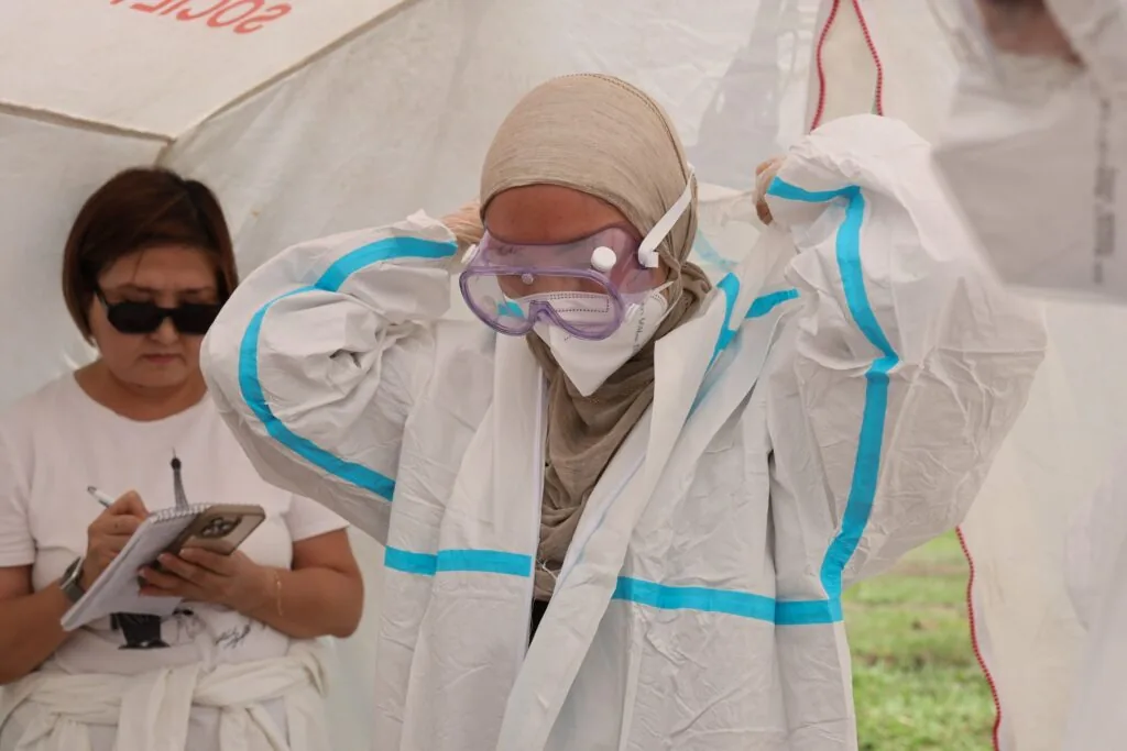 Всемирные игры кочевников: учения по ЧС в Кыргызстане Kyrgyzstan Tests Public Health Emergency Response Ahead of World Nomad Games