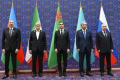 Iran, Russia, Azerbaijan presidents discuss expanding trilateral cooperation in Turkmenistan